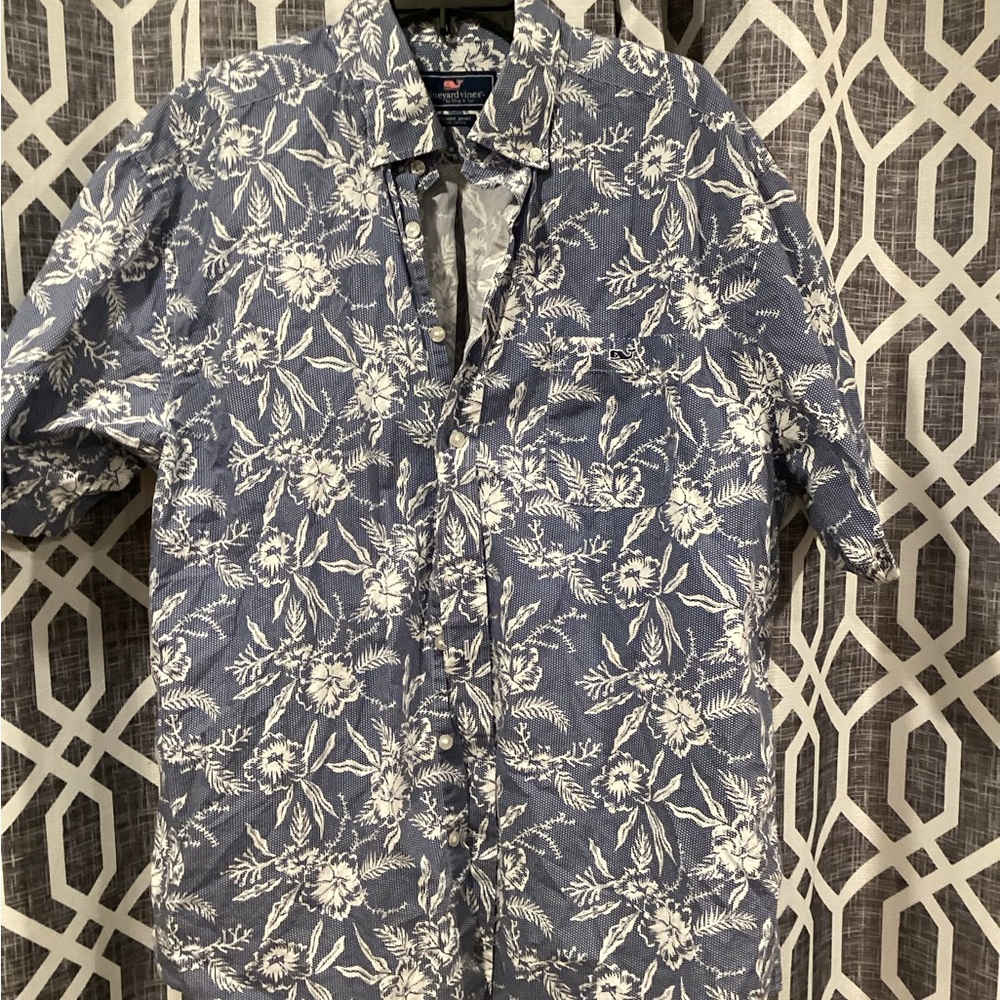Vineyard Vines Tucker Shirt S/S Button Down Floral Print X-LARGE